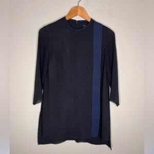 COS Black Blue Detail Lightweight Long-sleeve Tunic Size 34/ US 4